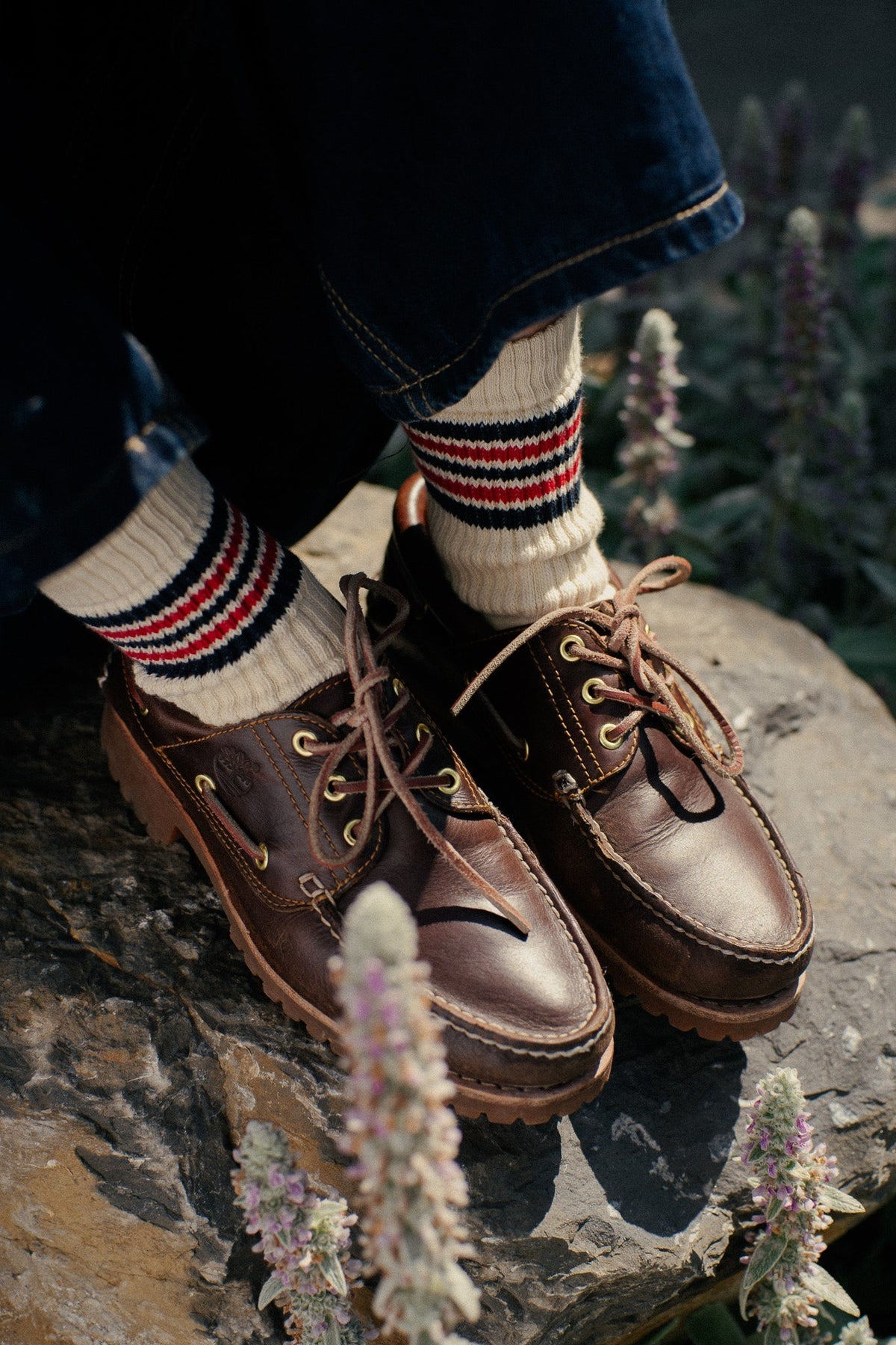 Escuyer socks with boat shoes — the effortless nautical combination for women and men, handcrafted in Portugal