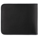 Escuyer black billfold wallet showing exterior and hand painted edges
