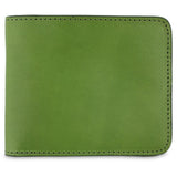 Escuyer jungle green billfold wallet — Italian vegetable tanned leather exterior, front view