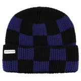 Black and blue checkered merino wool beanie by Escuyer