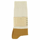 Men Colour Block Socks Ecru / Mustard detail - Escuyer