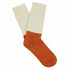 Men Colour Block Socks - Ecru / Orange - Escuyer