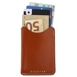 Leather Card Sleeve - Purple
