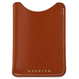 Leather Card Sleeve - Cognac