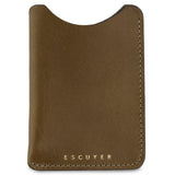 Leather Card Sleeve - Khaki