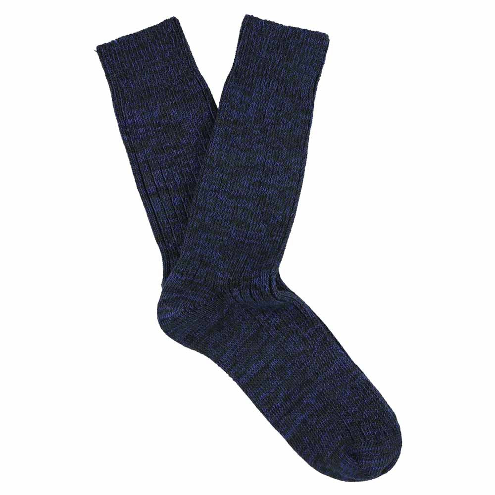 Men Melange Socks - Blue - Escuyer