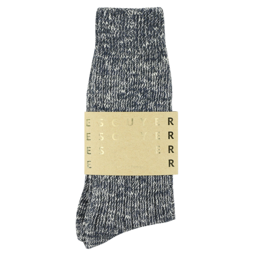 Men Melange Socks - Flame Blue - Escuyer