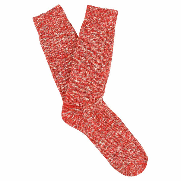 Men Melange Socks - Orange - Escuyer