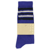 Men 5 Stripes Socks - Bright Blue / Ecru / Navy - Escuyer