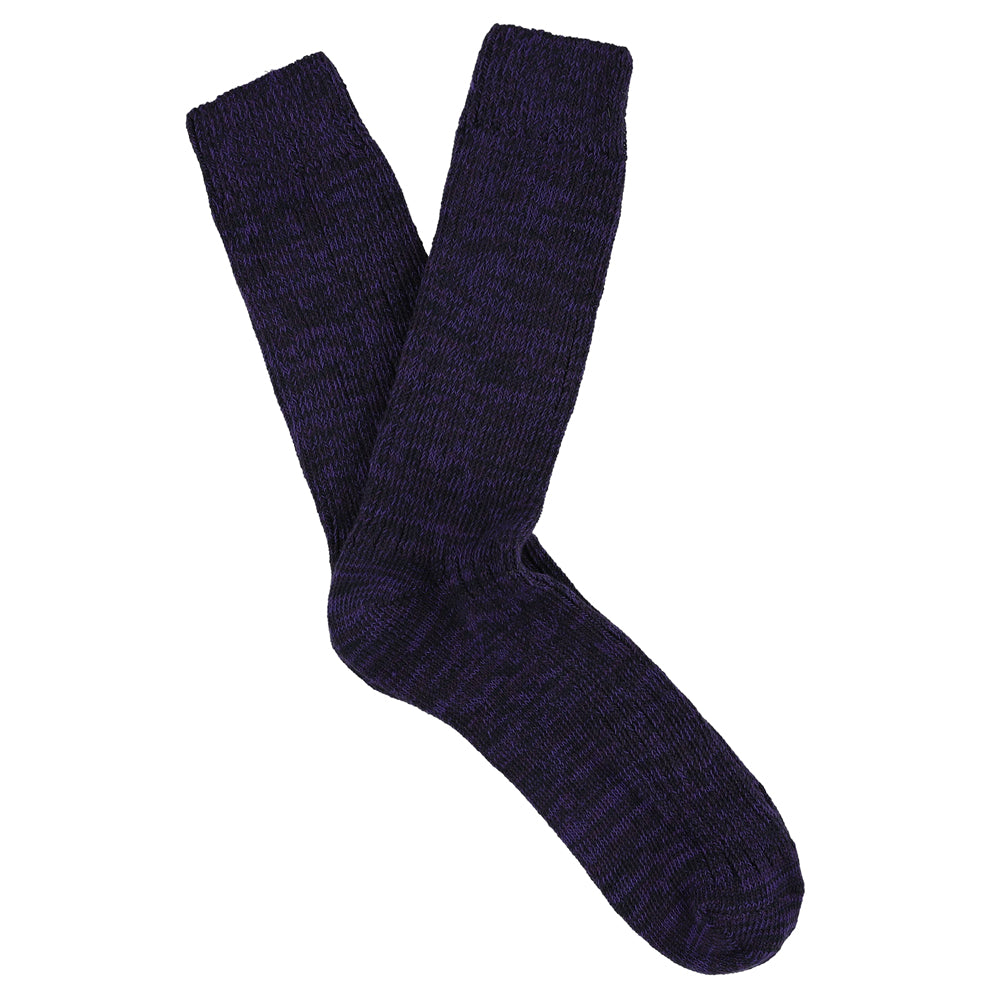Men Melange Socks - Purple / Blue - Escuyer