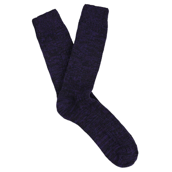 Men Melange Socks - Purple / Blue - Escuyer