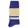 Men Stripes Crew Socks - Vintage Blue / Ecru - Escuyer