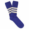 Men Stripes Crew Socks - Vintage Blue / Ecru - Escuyer