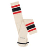 Unisex Tube Socks 3 Stripes - Ecru / Red / Blue - Escuyer