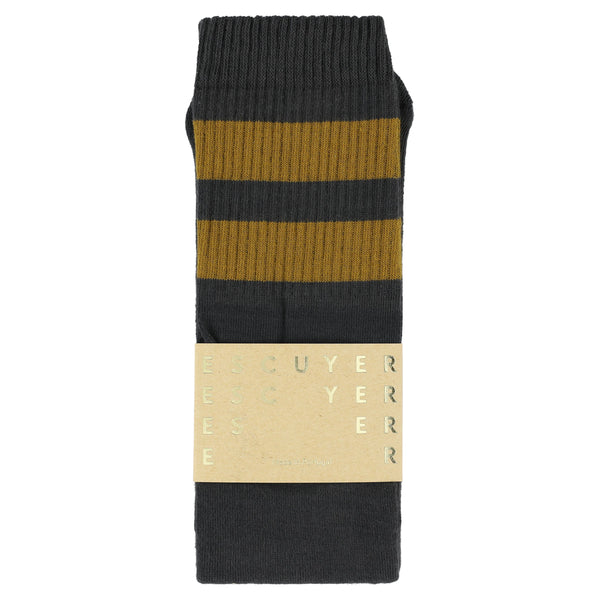 Unisex Tube Socks - Off Black / Cumin - Escuyer
