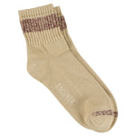 Escuyer Women Lurex Ankle Socks in Pink with Bronze shimmer — cotton blend with lurex yarn, hand-linked toe, made in Portugal