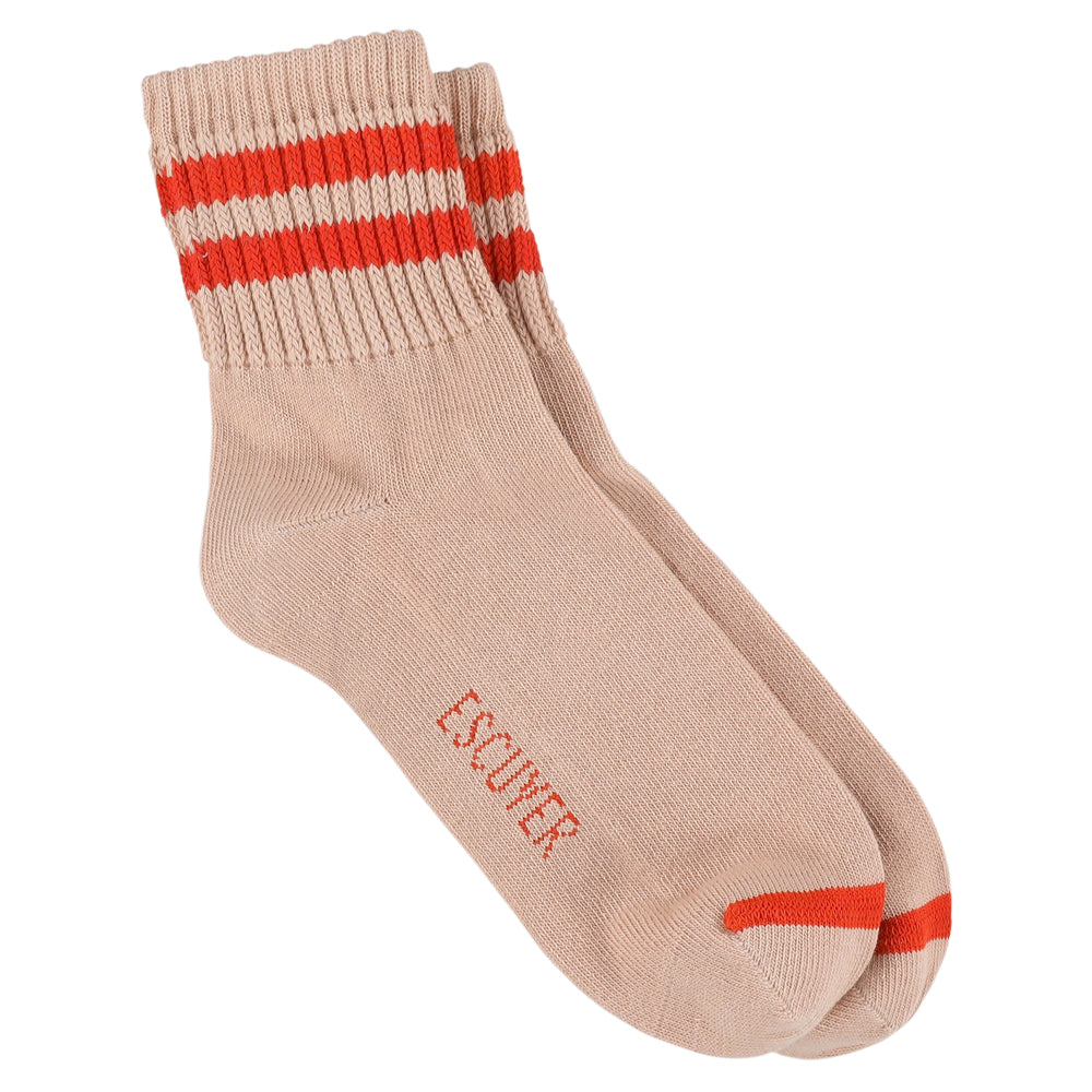 Women Stripes Ankle Socks - Pink / Orange - Escuyer