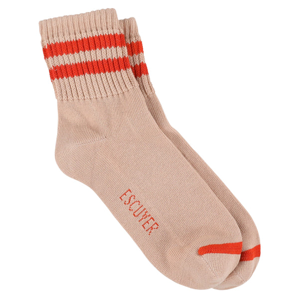 Women Stripes Ankle Socks - Pink / Orange - Escuyer