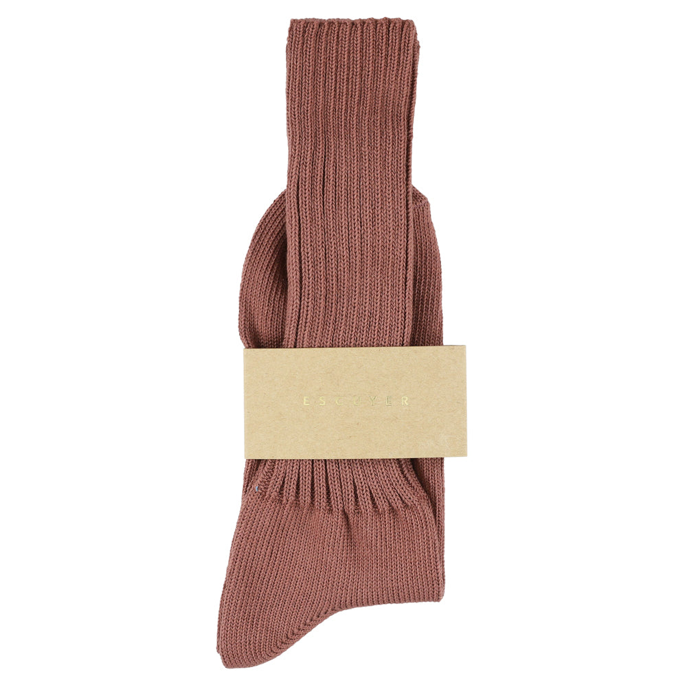 Women Crew Socks Dark Pink made of soft cotton in Portugal