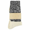Women Melange Block Socks - Black / Ecru - Escuyer
