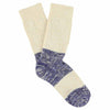 Women Melange Block Socks - Ecru / Bright Blue - Escuyer