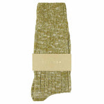 Escuyer women's green flash melange socks, crew length, made in Portugal