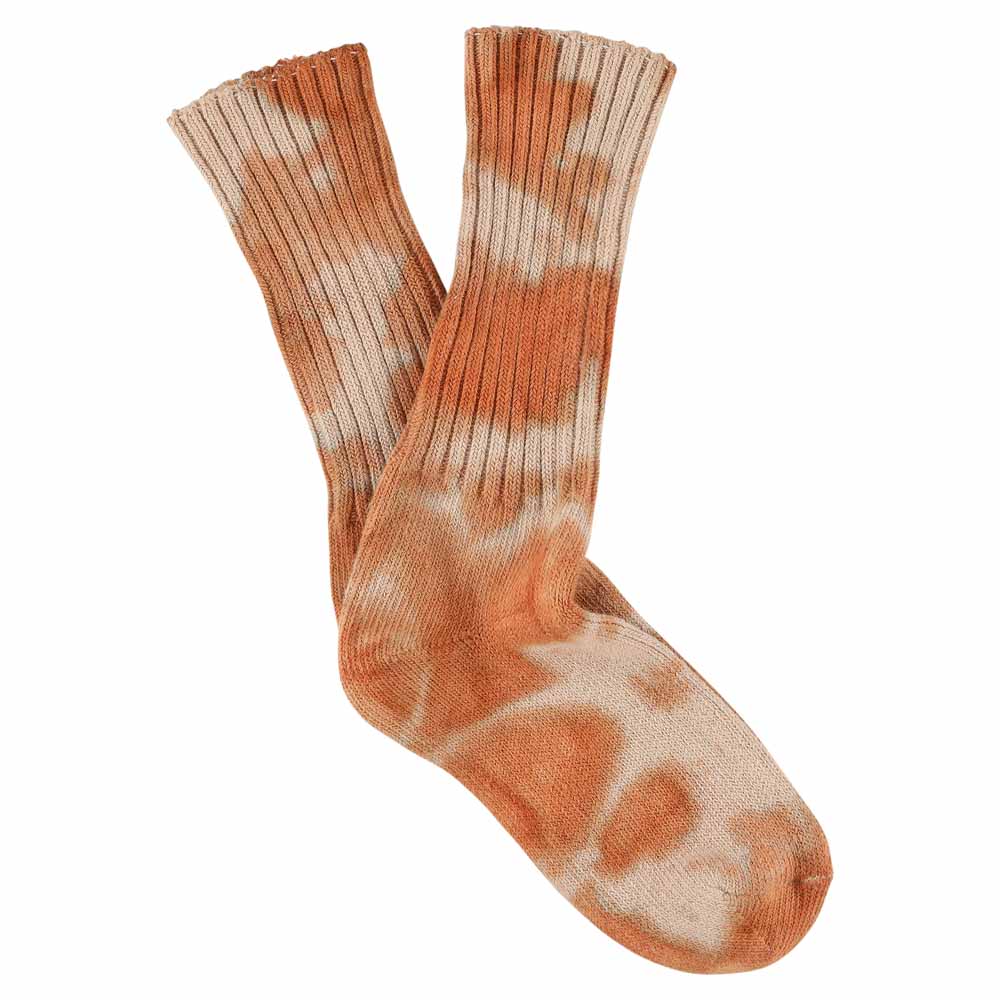 Women Tie Dye Socks - Rust / Pink - Escuyer
