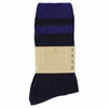 Men Cashmere Stripes Socks - Navy / Strong Blue - Escuyer