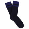 Men Cashmere Stripes Socks - Navy / Strong Blue - Escuyer