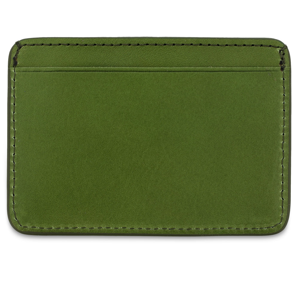 Escuyer clorofilla and lime cardholder showing two-tone colour layout — handmade in Portugal