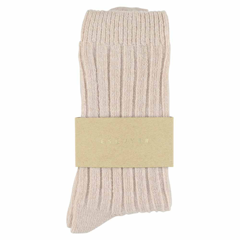 Pink socks made of wool and cashmere, made in Portugal 