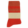 Women Cashmere Stripes Socks - Strong Orange / Orange - Escuyer