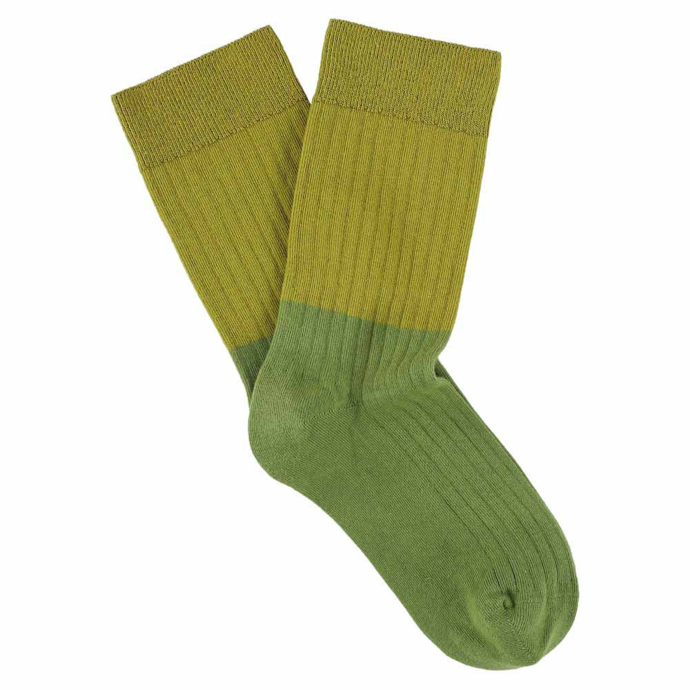 Women Block Socks - Gold / Bronze - Escuyer