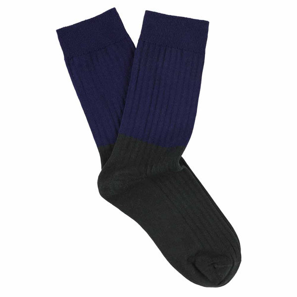 Women Block Socks - Navy / Anthracite - Escuyer