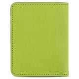 Escuyer clorofilla slim wallet showing slim profile and hand painted edges