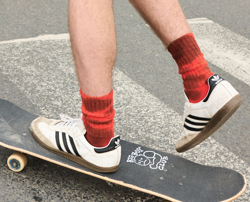 Men Tie Dye Socks - Ecru / Olive