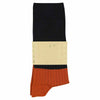 Men Colour Block Socks Navy / Brick - Escuyer