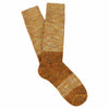 Men Melange Block Socks Mustard / Brown - Escuyer