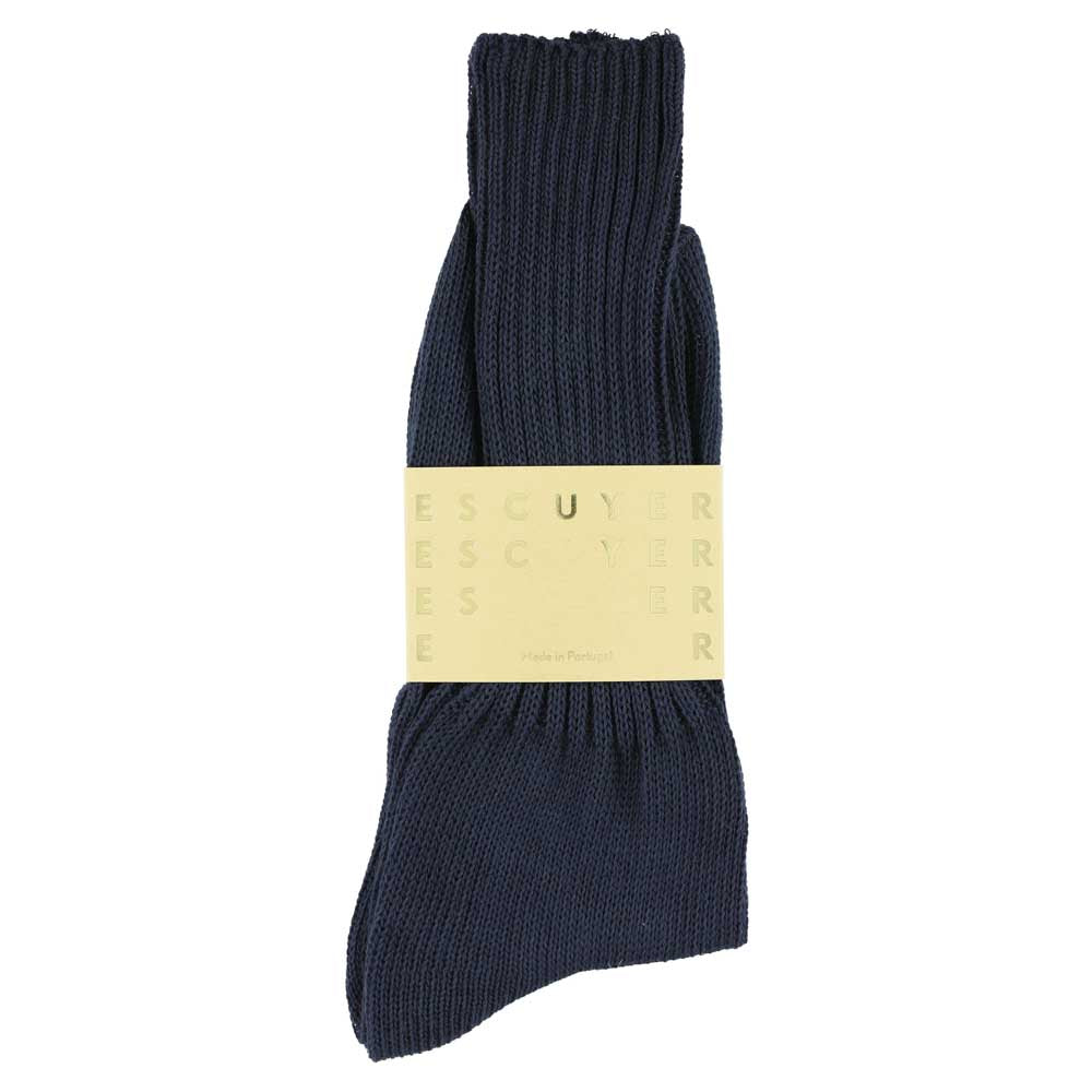 Men Crew Socks - Navy - Escuyer