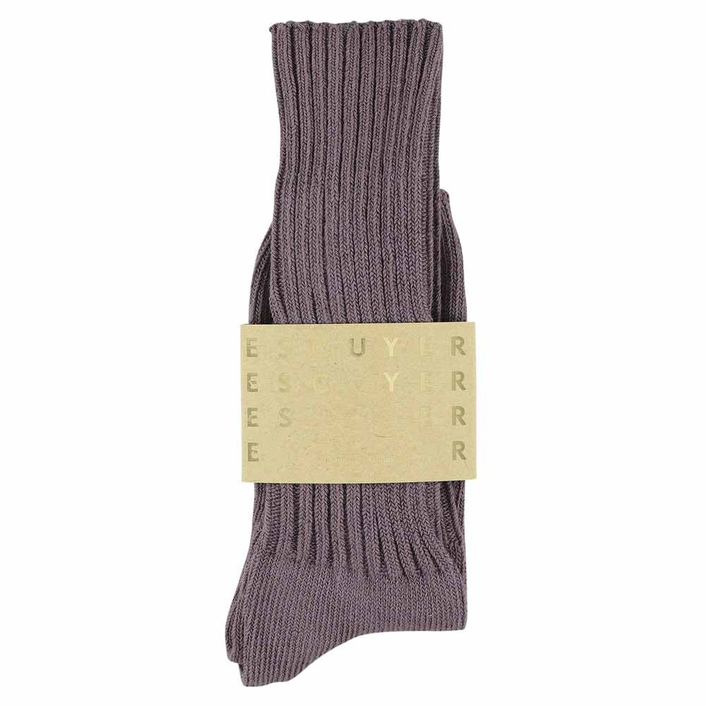 Men Crew Socks - Off Purple - Escuyer