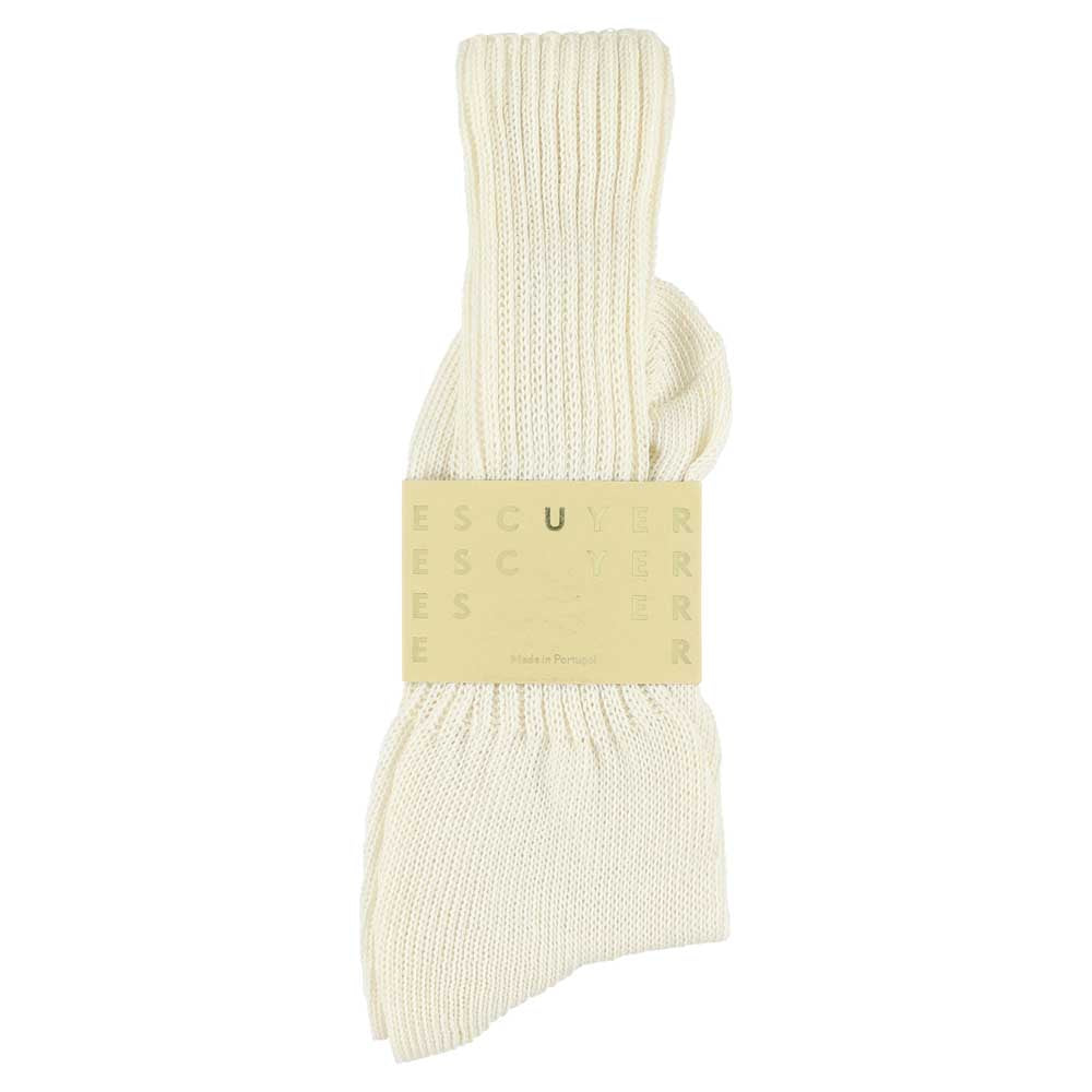 Men Crew Socks - Off White - Escuyer