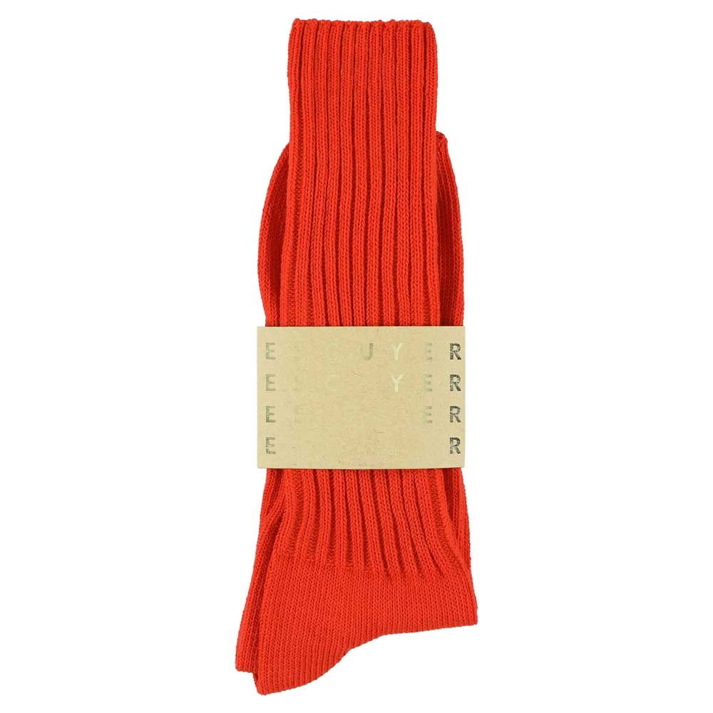 Men Crew Socks - Orange - Escuyer