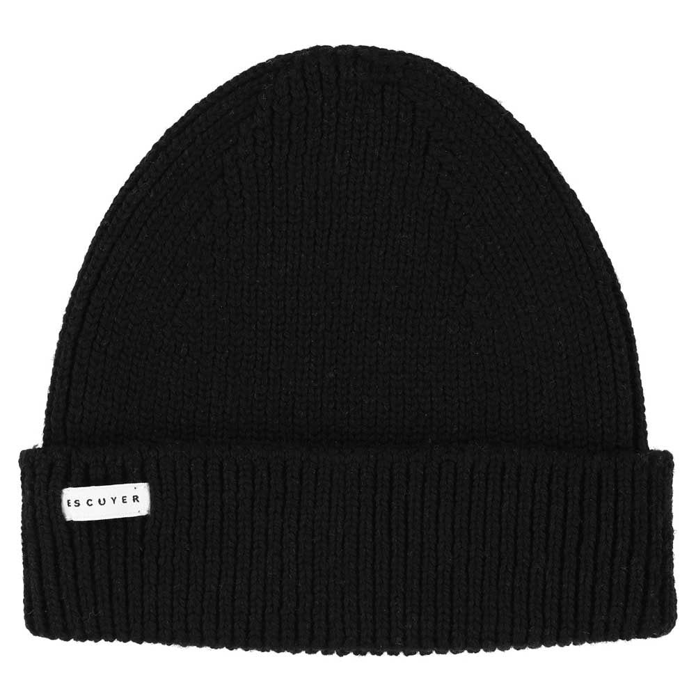 Ribbed Merino Beanie / Black - Escuyer