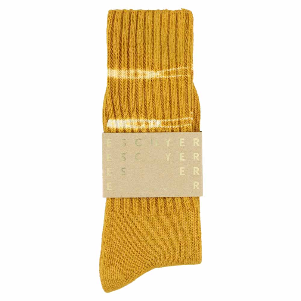 Men Mustard Dyed Socks - Escuyer