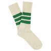 Men Stripes Crew Socks - Ecru / Green - Escuyer