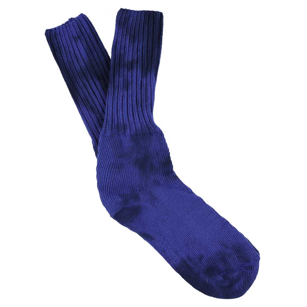 Men Tie Dye Socks - Black / Strong Blue - Escuyer