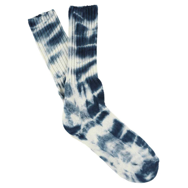 Men Tie Dye Socks - Off White / Graphite - Escuyer
