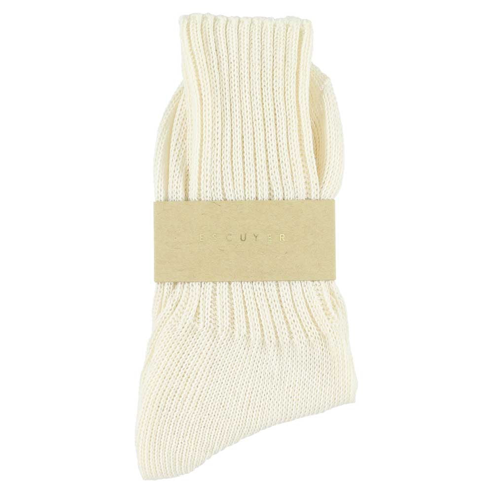 Women Crew Socks - Off White - Escuyer