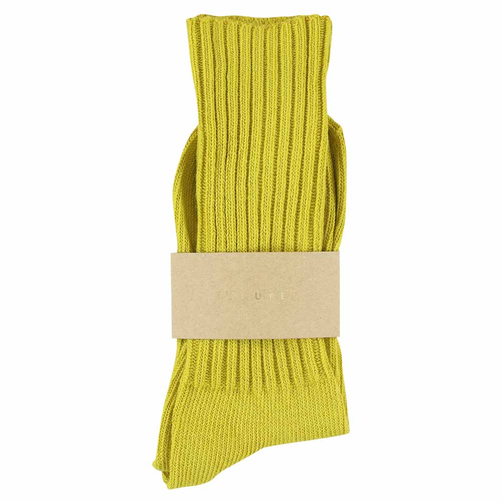 Women Crew Socks - Yellow - Escuyer