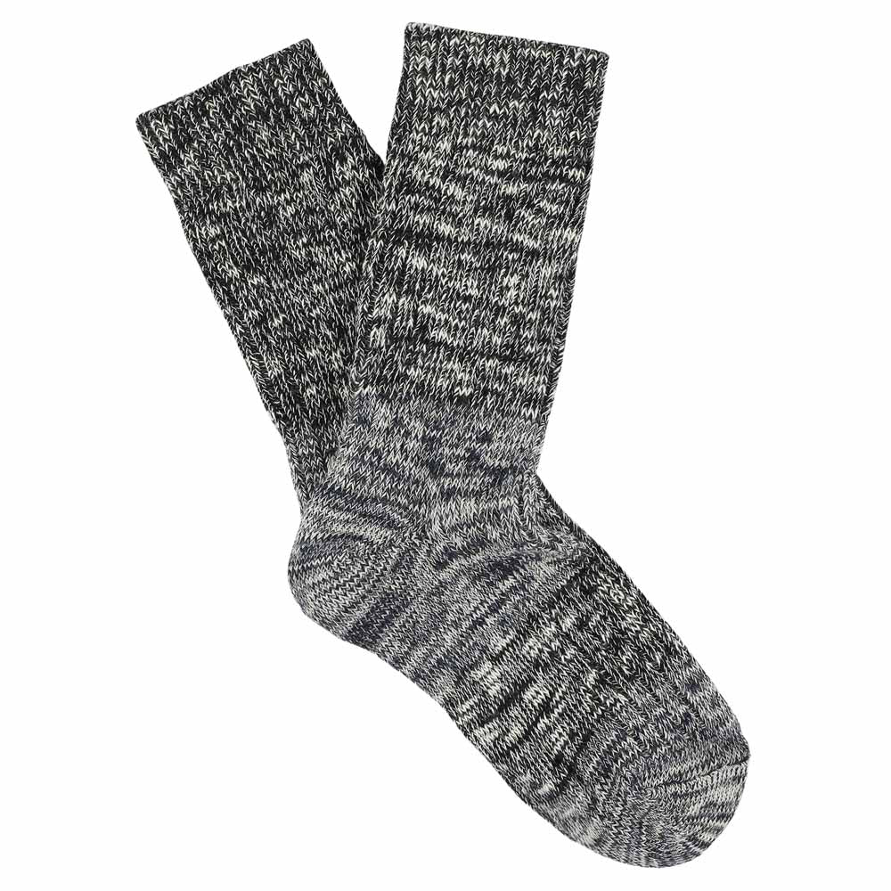 Women Melange Block Socks - Black / Blue - Escuyer
